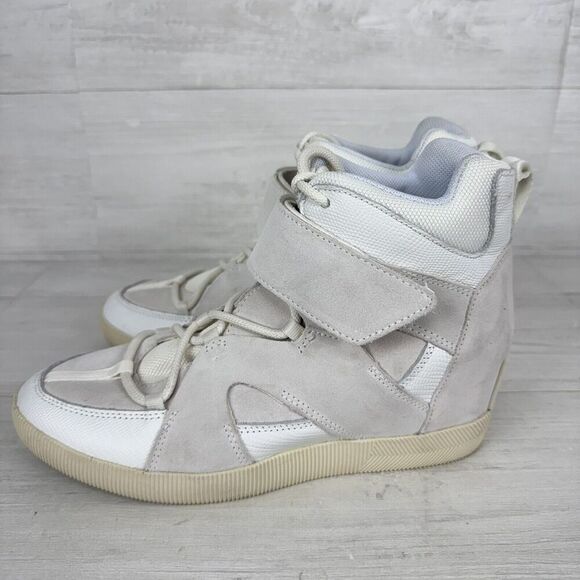 Sorel Out N About Sport Womens 10 Lace Up Wedge Boot Waterproof White Sneakers - Picture 4 of 11